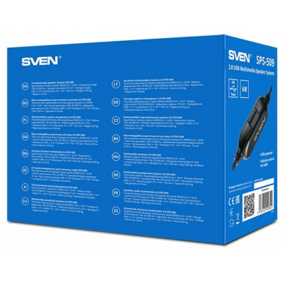 SVEN колонки SPS-509, черный цвет (6W, USB power)