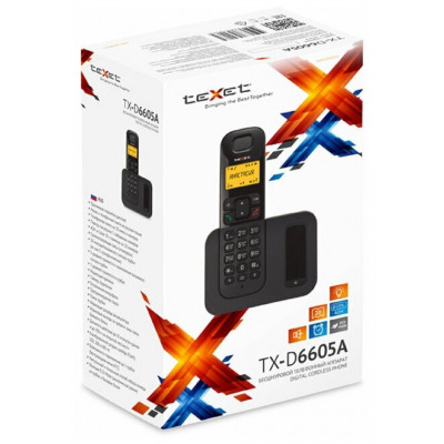 Телефон беспроводной Texet TX-D6605А черный