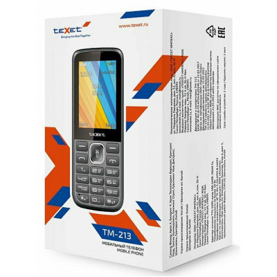 Мобильный телефон Texet TM-213 черно-красный