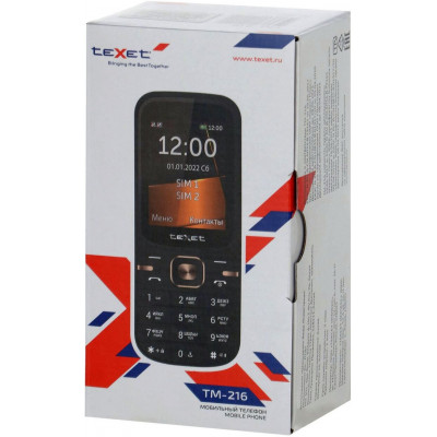 Мобильный телефон Texet TM-216 черный