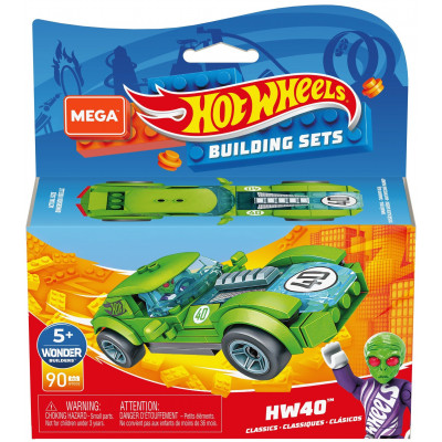 КОНСТРУКТОР MEGA CONSTRUX HOT WHEELS МАШИНКА ГОНОЧНАЯ RODGER D