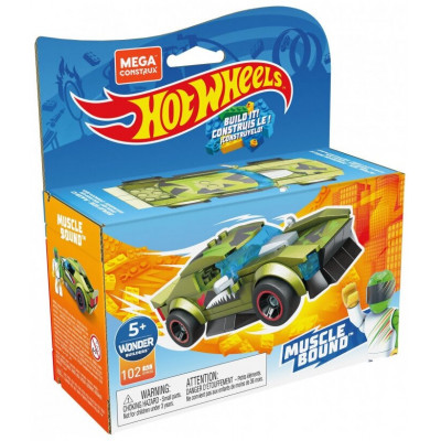 КОНСТРУКТОР MEGA CONSTRUX HOT WHEELS МАШИНКА ГОНОЧНАЯ RODGER D