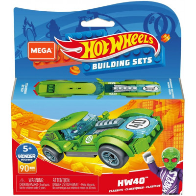 КОНСТРУКТОР MEGA CONSTRUX HOT WHEELS МАШИНКА ГОНОЧНАЯ HW40