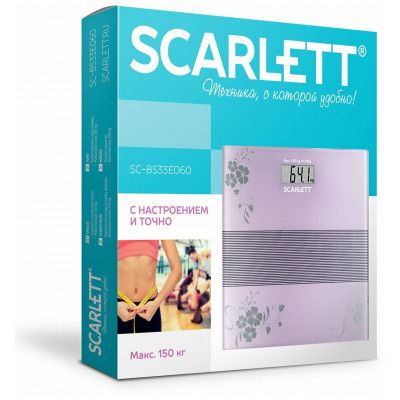 Весы напольные Scarlett SC-BS33E060 фиолетовый