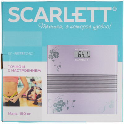 Весы напольные Scarlett SC-BS33E060 фиолетовый