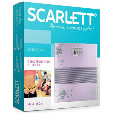 Весы напольные Scarlett SC-BS33E060 фиолетовый