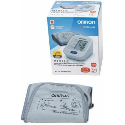 Тонометр Omron M2 Basic + средняя манжета HEM 7121-ARU