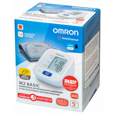 Тонометр Omron M2 Basic + средняя манжета HEM 7121-ARU