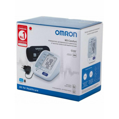 Тонометр Omron M3 Comfort + адаптер + универсальная манжета (HEM-7134-ALRU)