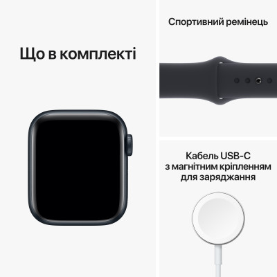 Apple Watch SE GPS, 40mm, Midnight Aluminium Case with, Midnight Sport Band - Regular (MNJT3GK/A)(MNJT3RB/A)