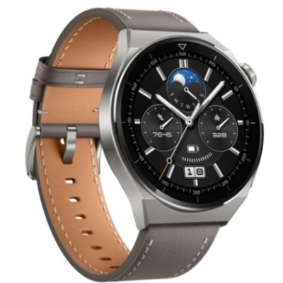 Huawei Watch GT3 Pro 46mm Gray Leather Strap (ODN-B19/MCHN08)