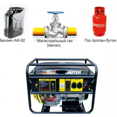 Электрогенератор DY6500LXG Huter, шт