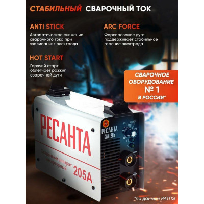 Сварочный аппарат инверторный САИ 205 Ресанта, шт