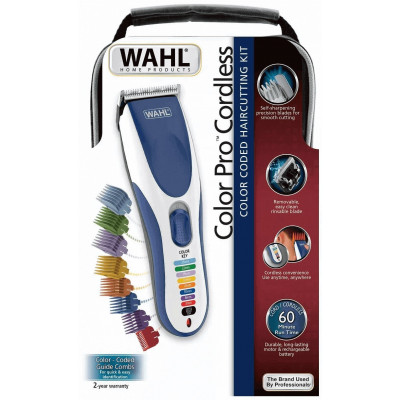 Машинка для стрижки волос Wahl Color Pro Cordless синий