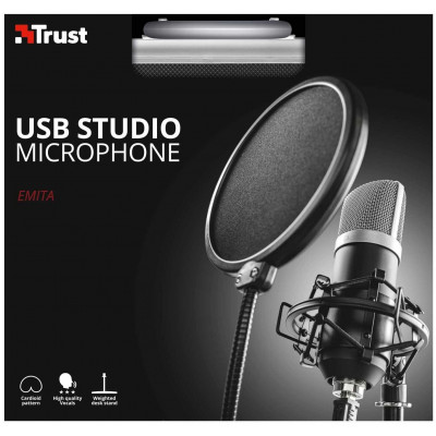 Студийный USB-микрофон Trust GXT 252 EMITA STREAMING MICROPHONE