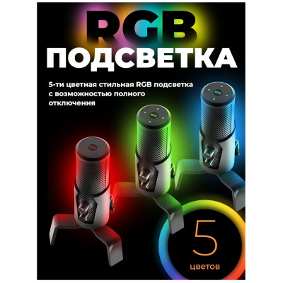 Студийный микрофон Ritmix RDM-290 USB Eloquence черный