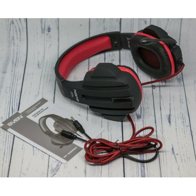 SVEN AP-G300MV Игровые стереонаушники с микрофоном черный-красный