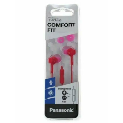 Panasonic RP-TCM115GCP Наушники-вкладыши с линейным микрофоном (розовый)