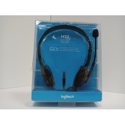 Наушники Гарнитура Stereo Headset H111, серая, длина кабеля 1,8 м, разъем 3,5 мм, микрофон с функц.