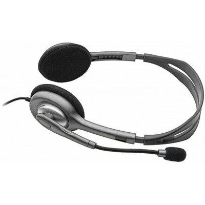 Наушники Гарнитура Stereo Headset H111, серая, длина кабеля 1,8 м, разъем 3,5 мм, микрофон с функц.