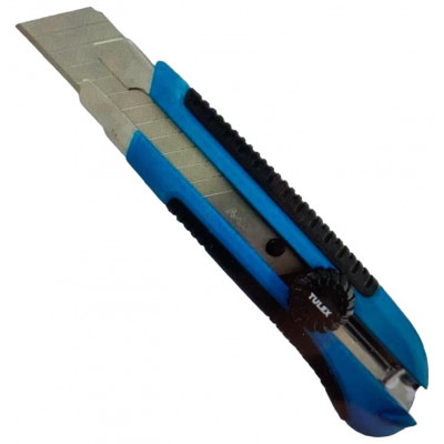 Нож TULEX 8101025 с винтовым фиксатором, магн, держатель, двухкомп, корпус, сегмент, лезвие,25мм