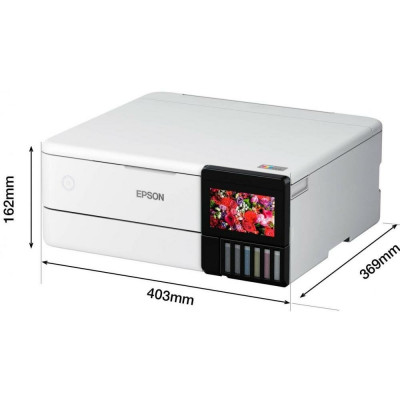 МФУ струйное Epson EcoTank L8160, цветн., A4, белый