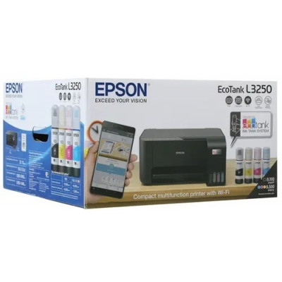 Струйное МФУ Epson  L3250 CIS, A4, принтер/сканер/копир, 5760x1440dpi, 33стр/мин, USB 2.0, Wi-FI (C11CJ67412)