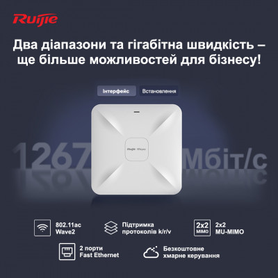 WiFi Точка доступа Ruijie | Reyee RG-RAP2200(F)