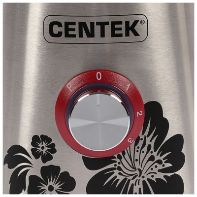 Блендер настольный Centek CT-1327 1000Вт, СТЕКЛЯННЫЙ СТАКАН, стальн. корпус