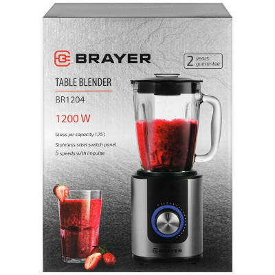 Блендер BRAYER 1204BR черный, серебристый