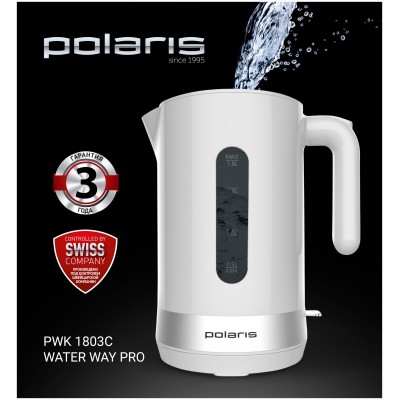 Электрочайник Polaris PWK 1803C Water Way Pro белый
