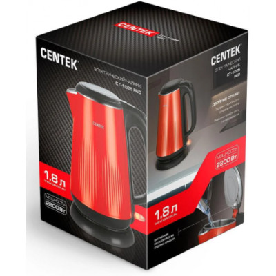 Чайник Centek CT-1025 (Red) металл 1.8л