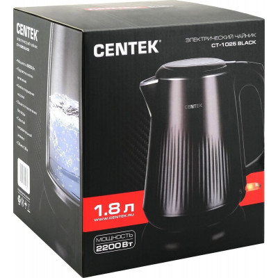 Чайник Centek CT-1025 (Red) металл 1.8л