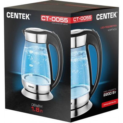 Чайник Centek CT-0055 стекло, 1.8л