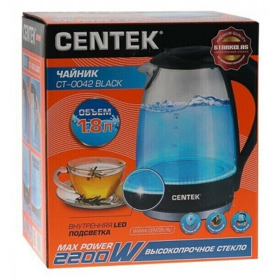 Чайник Centek CT-0042 Violet стекло, 1.8л