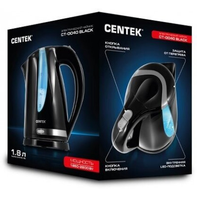 Чайник Centek CT-0040  Black 1.8л