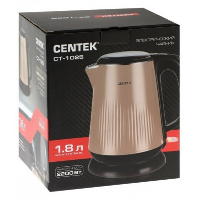 Чайник Centek CT-1025 (Beige) металл 1.8л