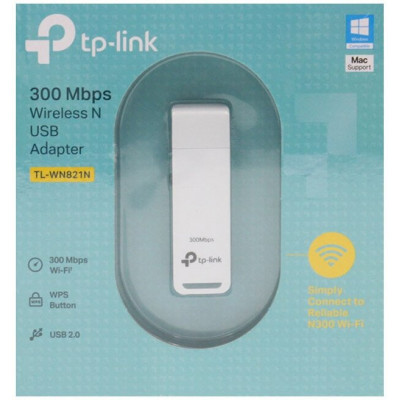 TP-Link TL-WN821N(RU) USB-адаптер серии N со скоростью передачи данных до 300 Мбит/с