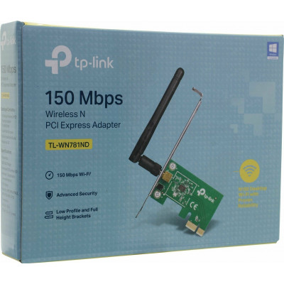 TP-Link TL-WN781ND Беспроводной сетевой адаптер PCI Express 150Мб/с