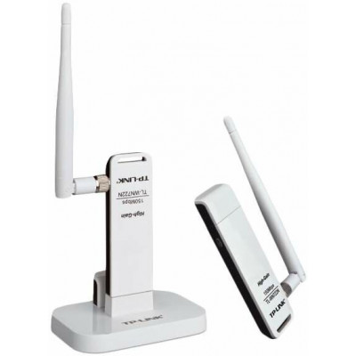 TP-Link TL-WN722N(RU) Беспроводной 150 Мбит/с USB-адаптер повышенной мощности