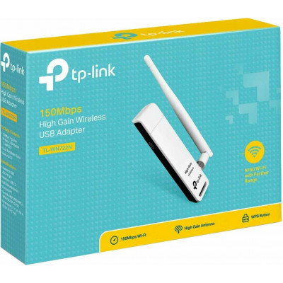 TP-Link TL-WN722N(RU) Беспроводной 150 Мбит/с USB-адаптер повышенной мощности