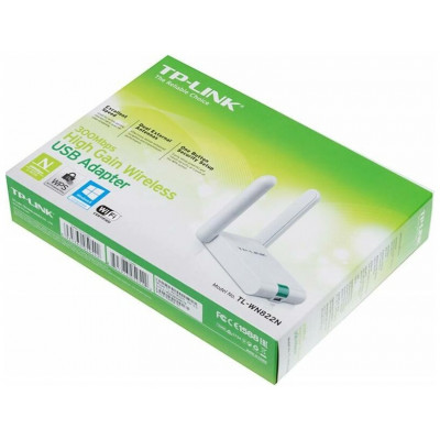 TP-Link TL-WN822N(RU) Беспроводной сетевой USB-адаптер высокого усиления, скорость до 300 Мбит/с