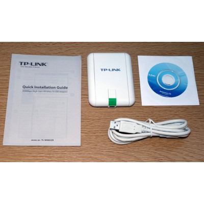 TP-Link TL-WN822N(RU) Беспроводной сетевой USB-адаптер высокого усиления, скорость до 300 Мбит/с