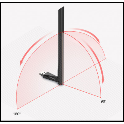 Mercusys MU6H Двухдиапазонный Wi-Fi USB адаптер высокого усиления AC650