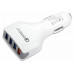 Зарядное устройство автомобильное Cablexpert MP3A-UC-CAR18,12V->5V 4-USB, поддержка quick charge 3.0