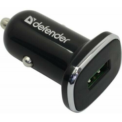 Зарядное устройство автомобильное Defender UCA-91 USB QC3.0 черный