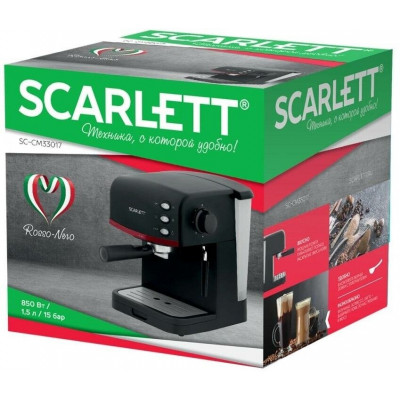 Кофеварка рожковая Scarlett SC-CM33017 чёрный