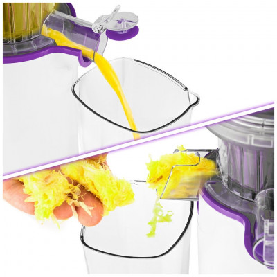 Шнековая соковыжималка Kitfort КТ-1130-1 (бело-фиолетовый)