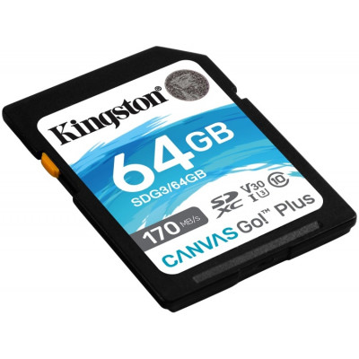 Карта памяти SD 64GB Class 10 U3 Kingston SDG3/64GB