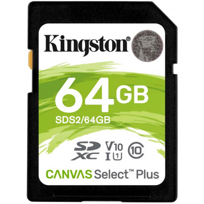 Карта памяти SD 64GB Class 10 U1 Kingston SDS2/64GB